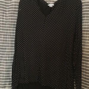 Black Polka Dot Old Navy Blouse